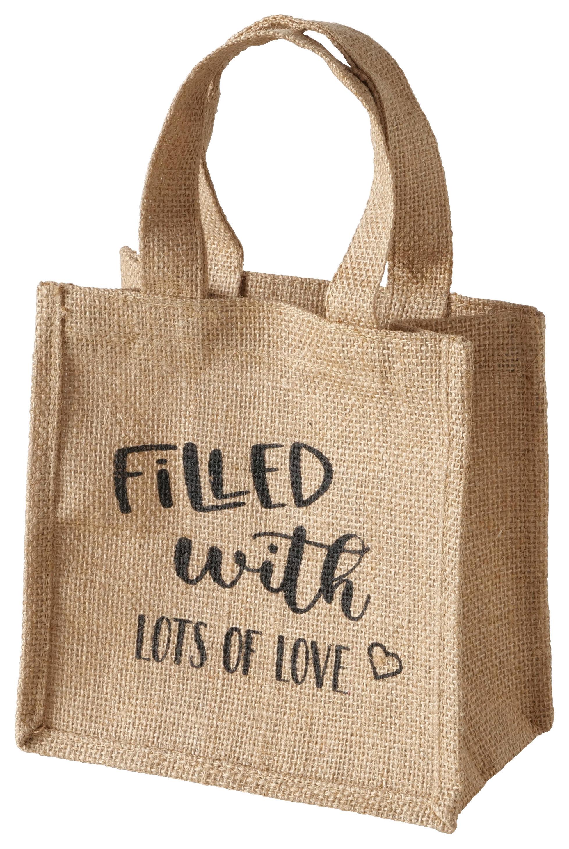 Geschenktasche Kudo II Naturfarben - Naturfarben, Konventionell, Textil (20,5/11,5/21cm)