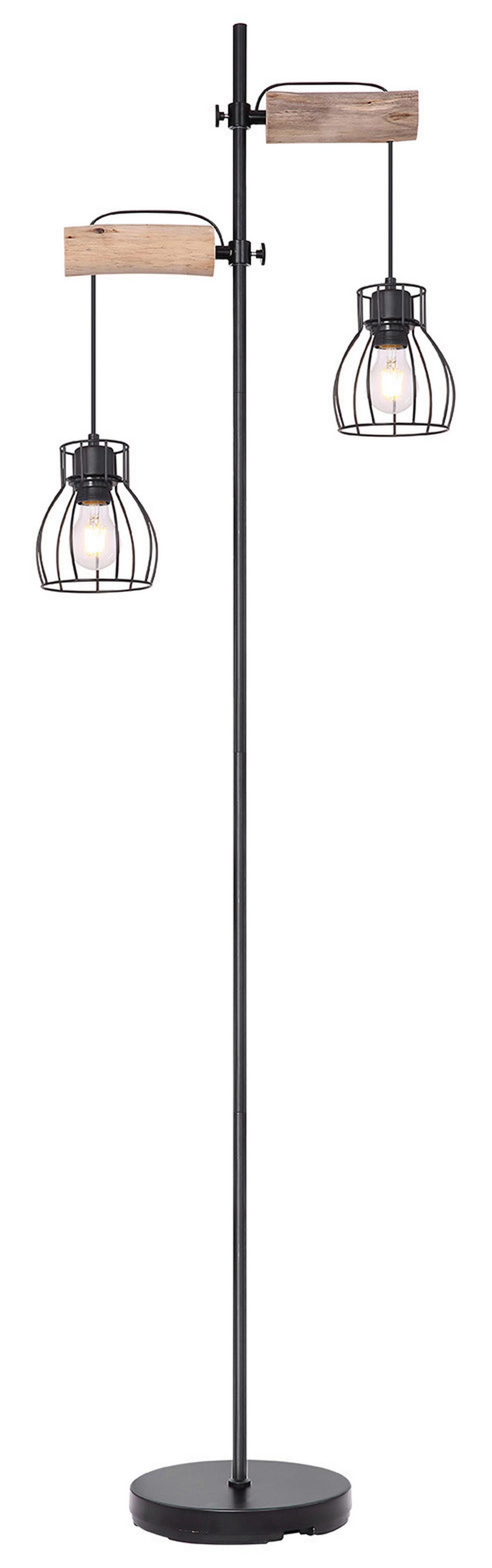 Svjetiljka Podna 15326-2sn Mina - prirodne boje/crna, Design, drvo/metal (47/168cm)