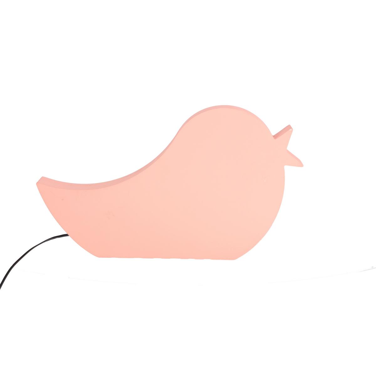 Dječja Stolna Svjetiljka Bird - pink, Basics, drvni materijal/plastika (33.5/3,5/19,5cm)