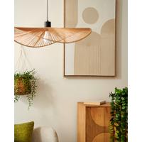 Hängeleuchte BLI in Schwarz/Natur max. 25 Watt - Schwarz, MODERN, Papier/Metall (58/120cm) - Mömax