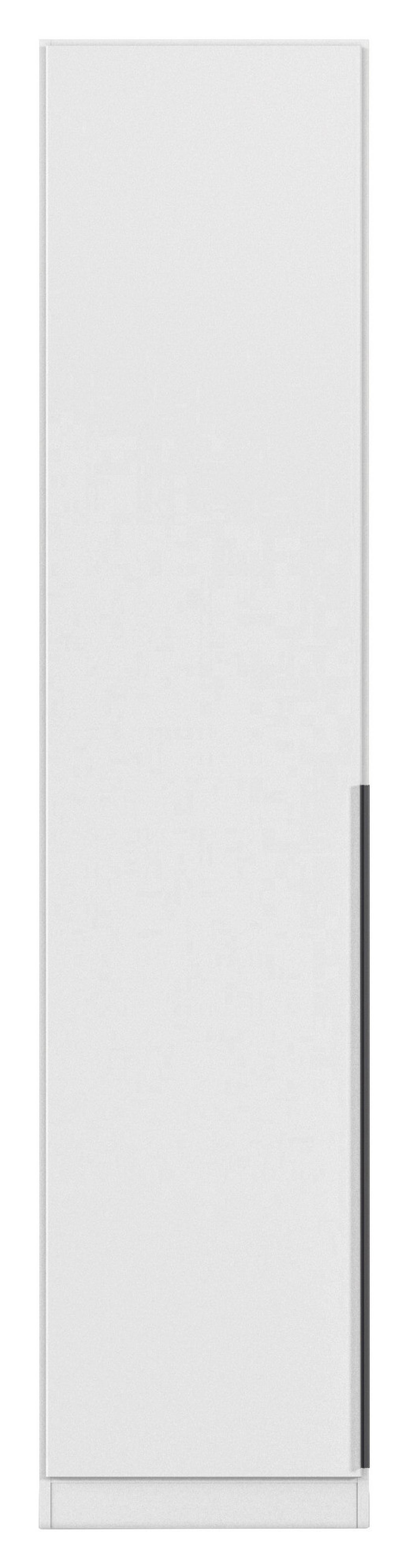 Dulap cu uși rotative ALABAMA - alb/gri închis, Modern, material pe bază de lemn (47/229/54cm) - Modern Living