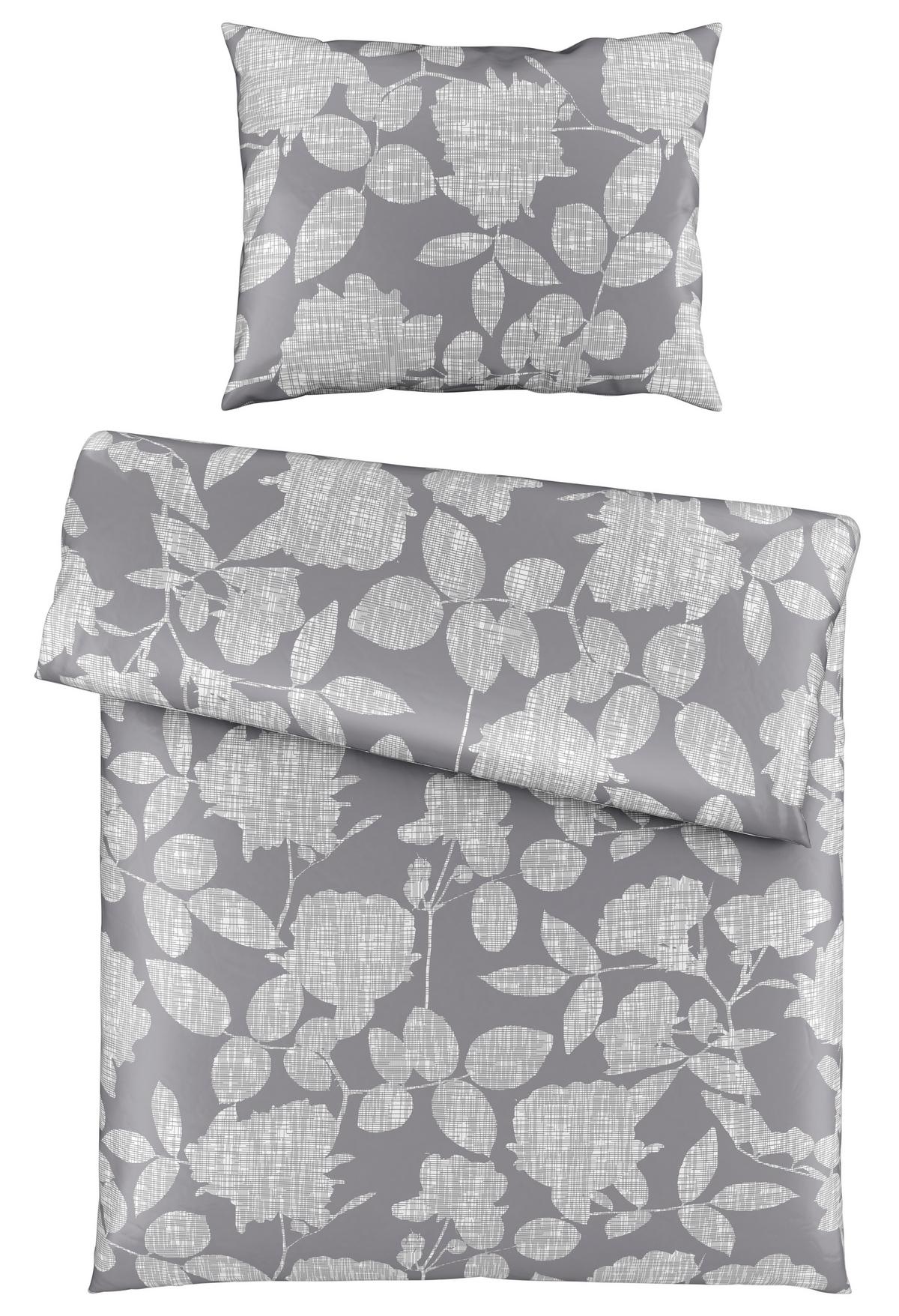 Bettwäsche Thea ca. 210x160cm - Grau, Konventionell, Textil (160/210cm) - Premium Living