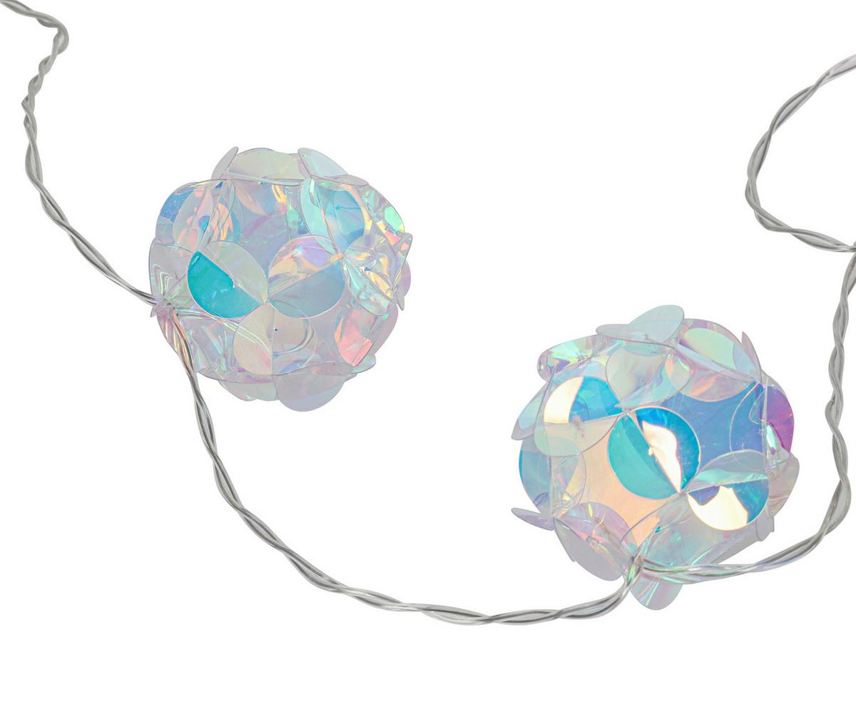 Lichterkette Liebe Perlmutt max. 0,3 Watt - Transparent/Perlmutt, MODERN, Kunststoff (165cm) - Mömax