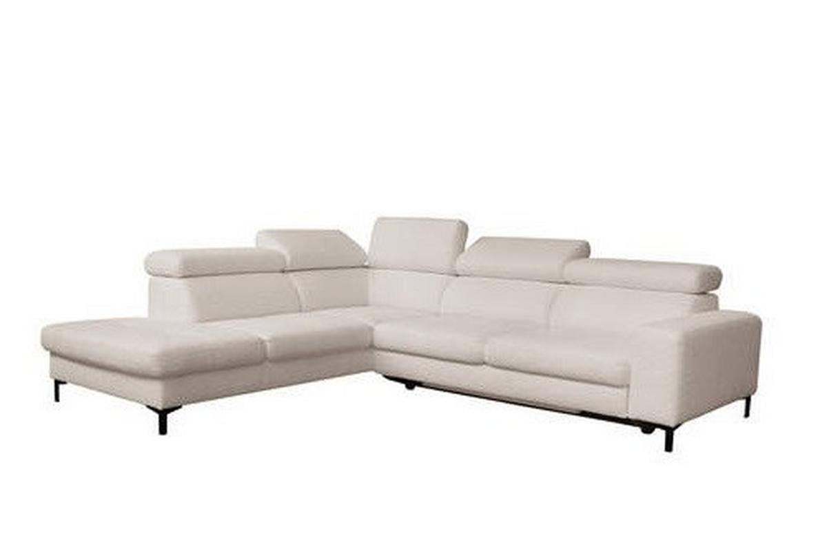 Sarokkanapé Ágyfunkcióval Lario - krémszínű, Modern, faalapú anyag/textil (249/293cm) - Premium Living