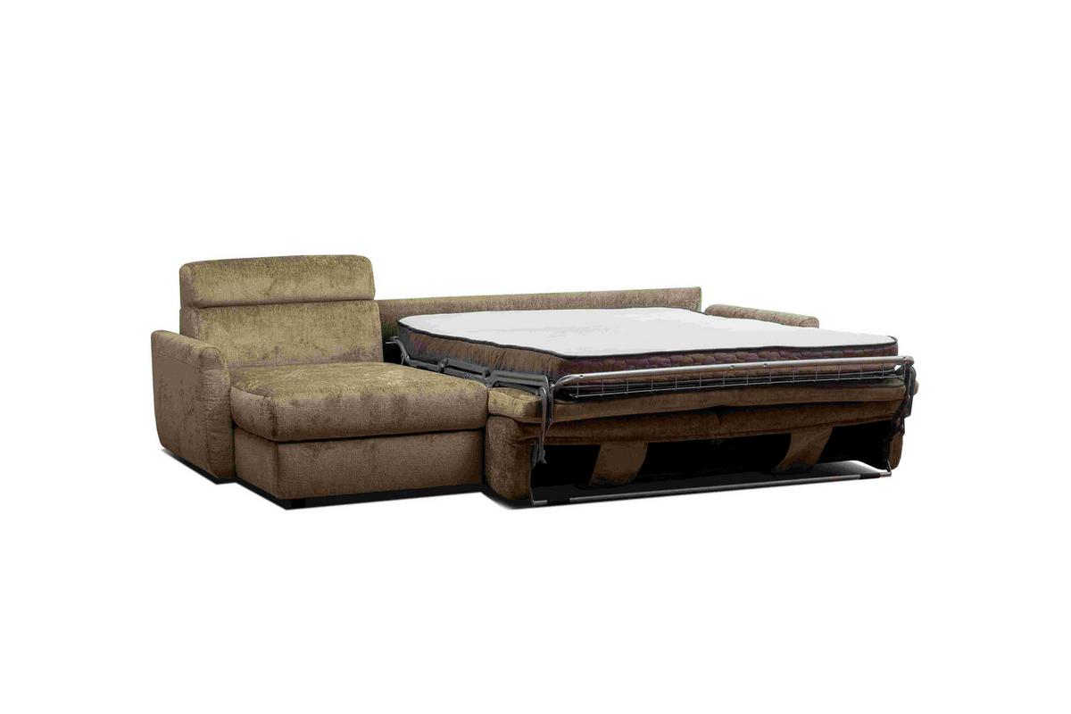 Sarokkanapé Sorrento Slim - zöld, Konventionell, faalapú anyag/textil (280/89/160cm)