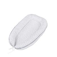 GNIAZDKO NIEMOWLĘCE PIQUÉ - jasnoszary/biały, Basics, tkanina (90/50/13cm) - Babybay