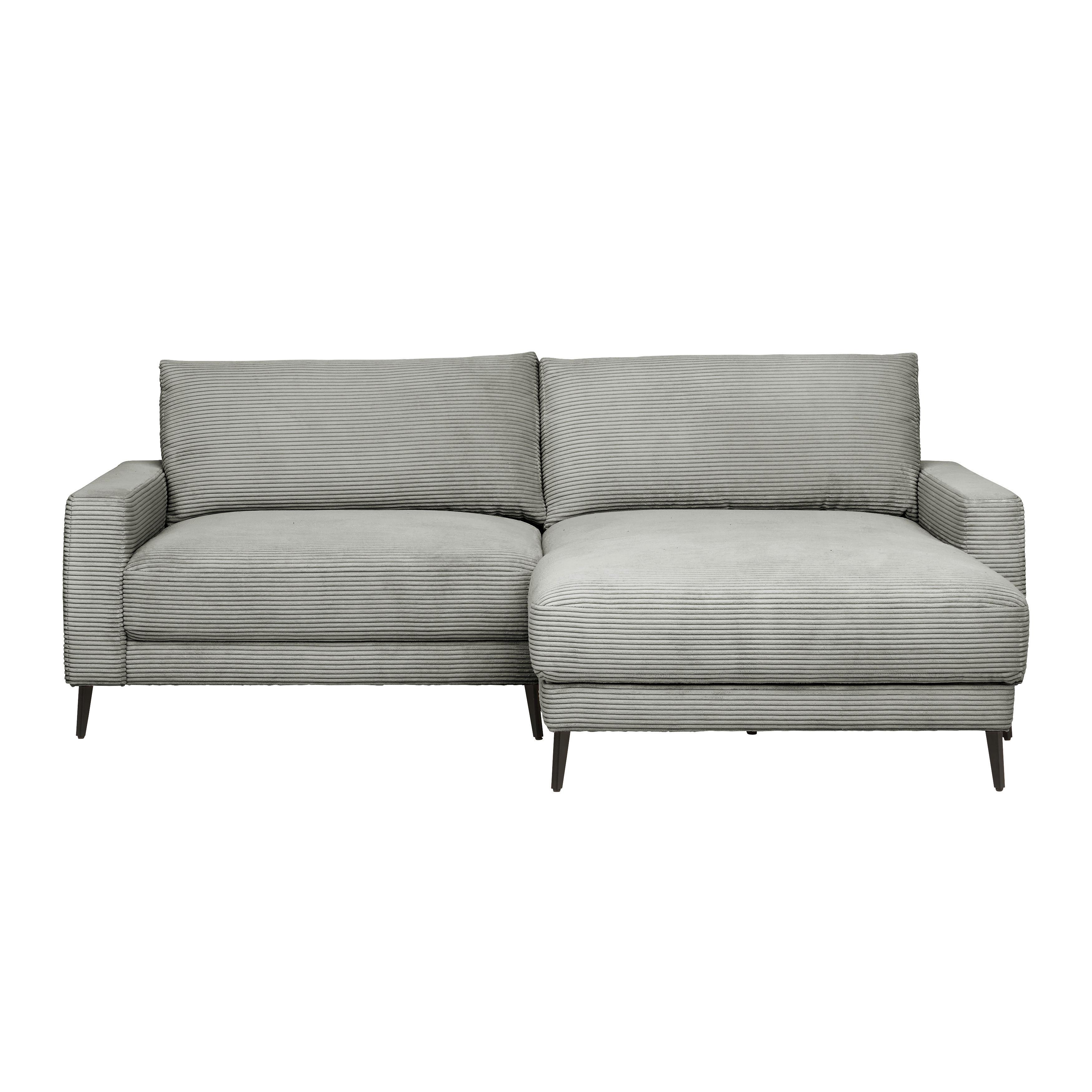Wohnlandschaft Cora in Grau - Schwarz/Grau, MODERN, Holz/Textil (223/86/161cm) - Mömax