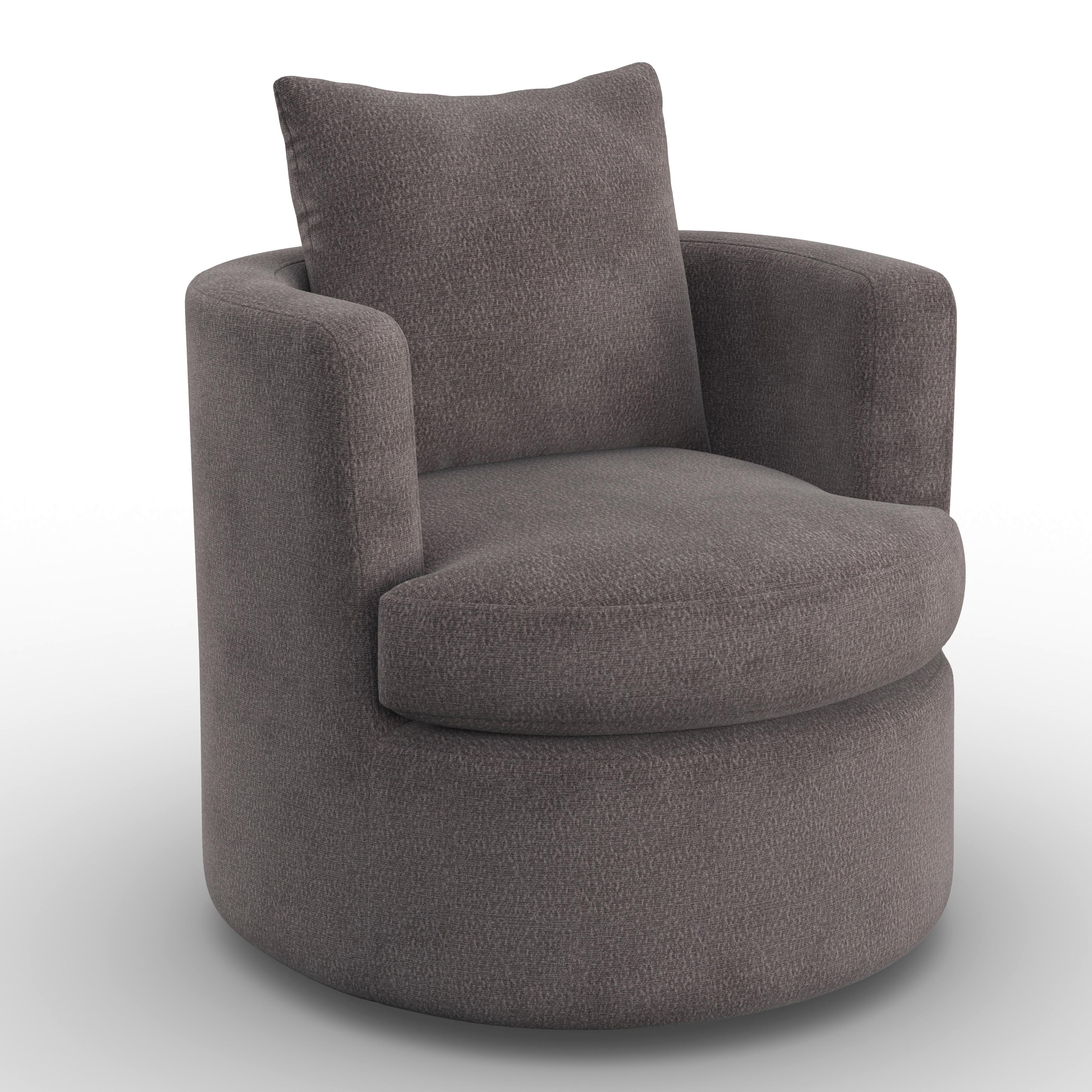 Sessel Marieta Chenille Braun - Schwarz/Braun, MODERN, Holz/Textil (76/84/78cm)