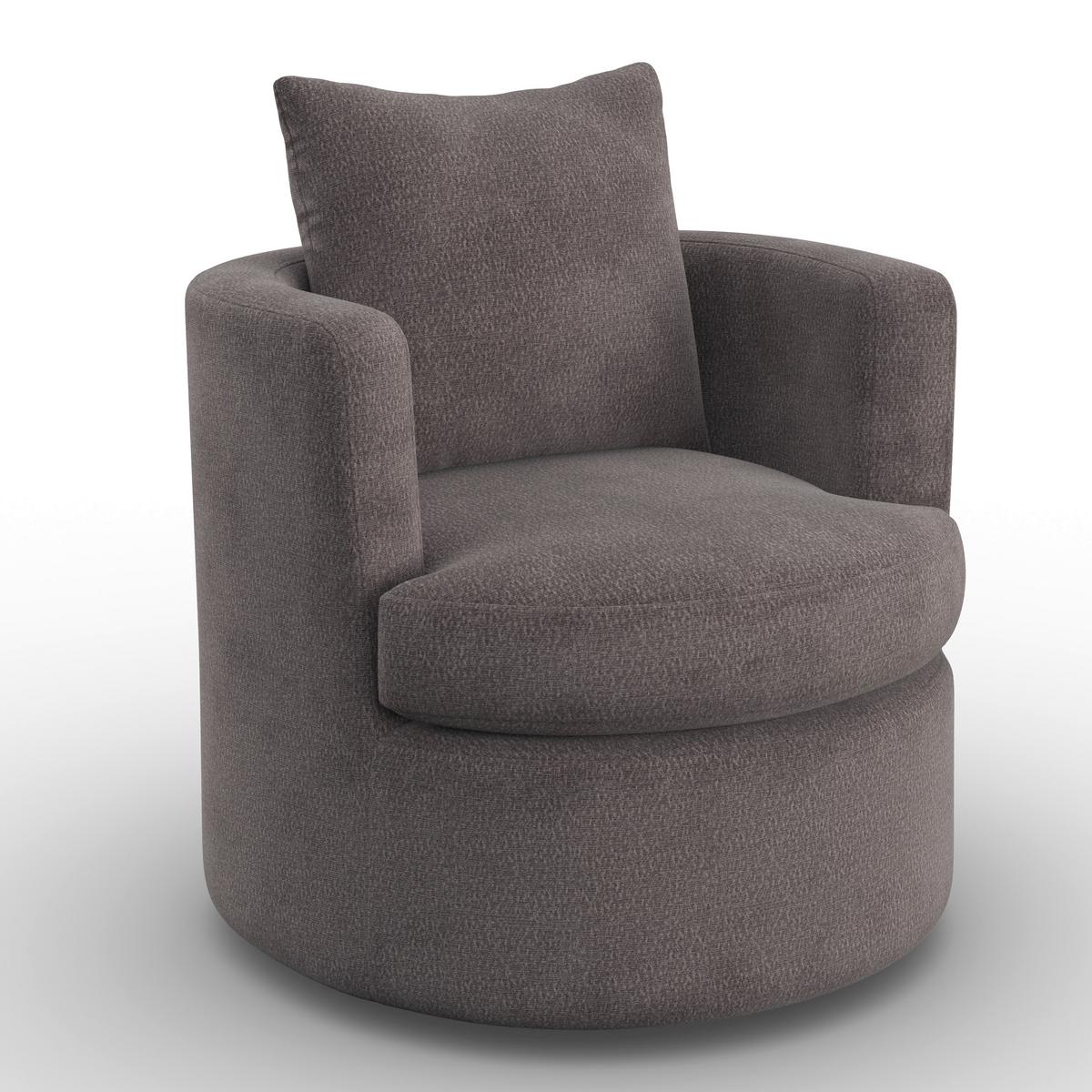 Sessel Marieta Chenille Braun - Schwarz/Braun, MODERN, Holz/Textil (76/84/78cm)