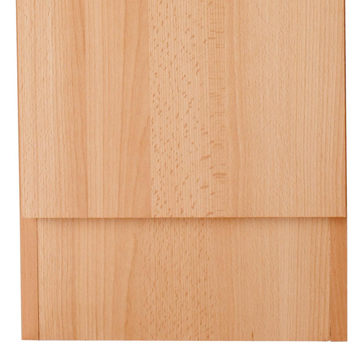 Küchenunterschrank "Nano" , Buche - Edelstahlfarben/Beige, MODERN, Holzwerkstoff/Kunststoff (30/85/57cm) - FlexWell