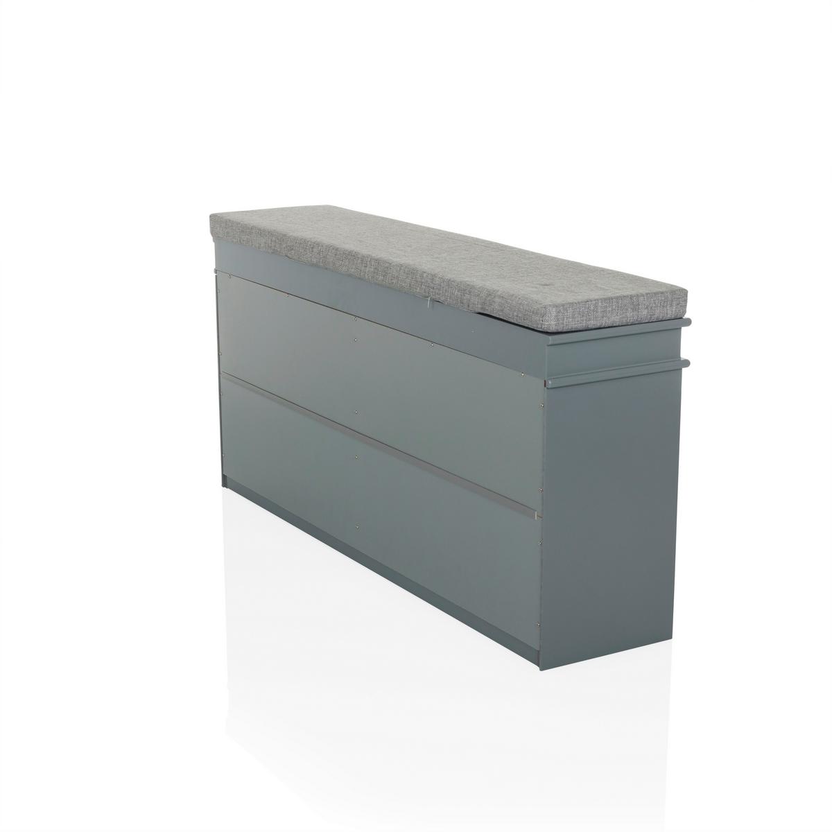 Omara Za Čevlje Estha 2, Siva - srebrne barve/siva, Moderno, kovina/leseni material (104/52/24cm) - MID.YOU