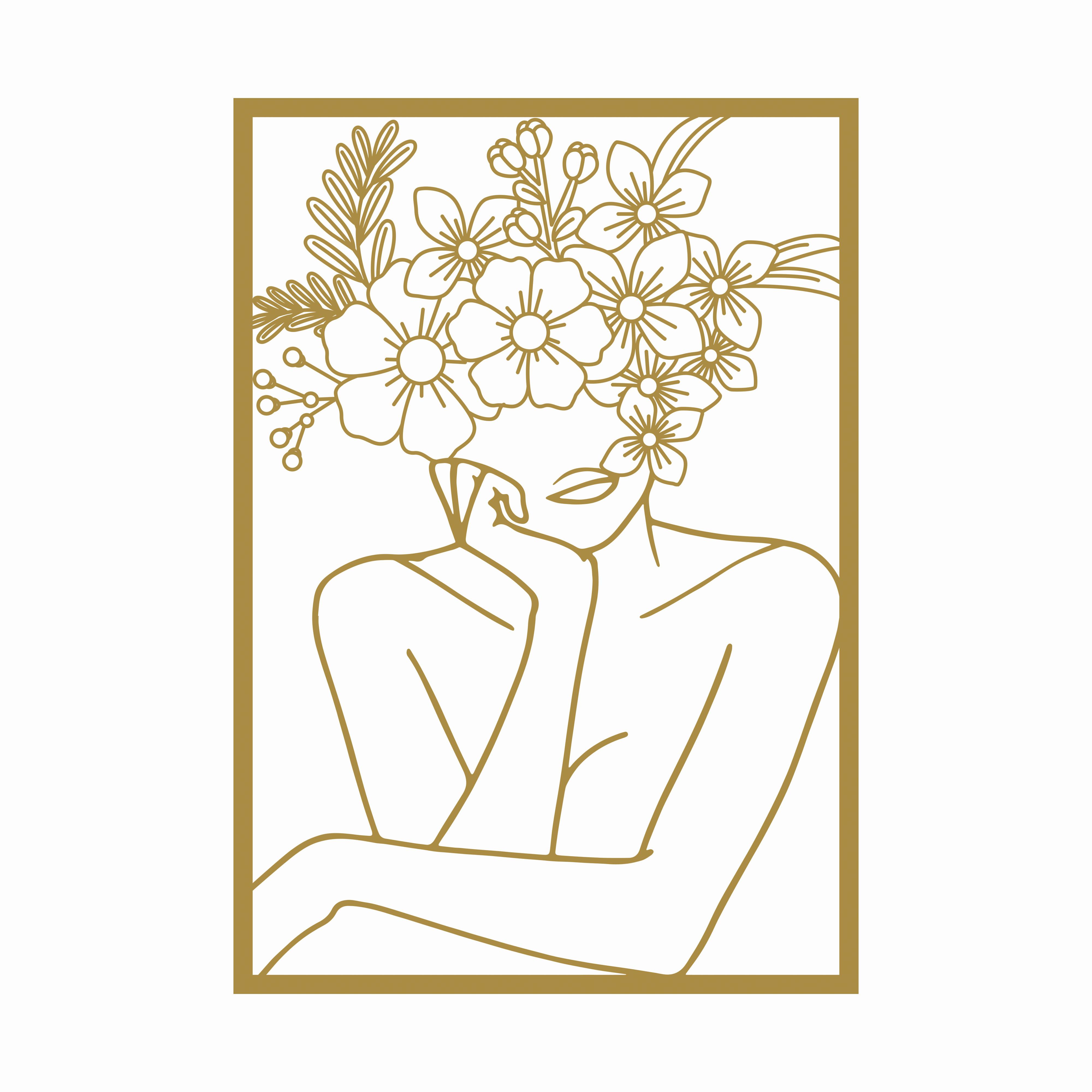 Wanddeko Gold ca. 30x43cm - Goldfarben, KONVENTIONELL, Metall (30/43cm) - Modern Living