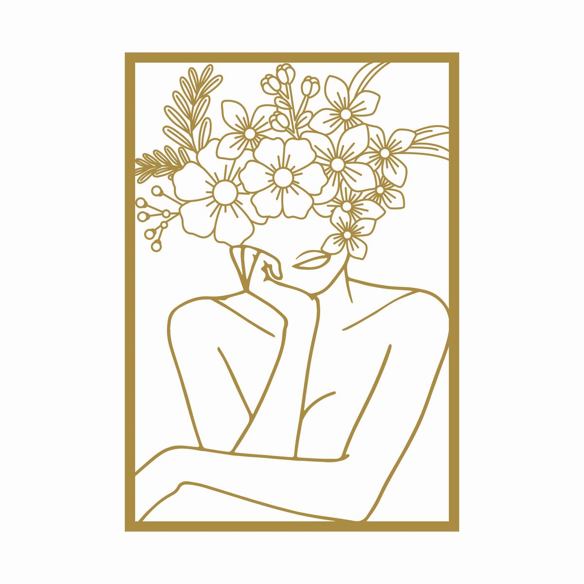 Wanddeko Gold ca. 30x43cm - Goldfarben, KONVENTIONELL, Metall (30/43cm) - Modern Living