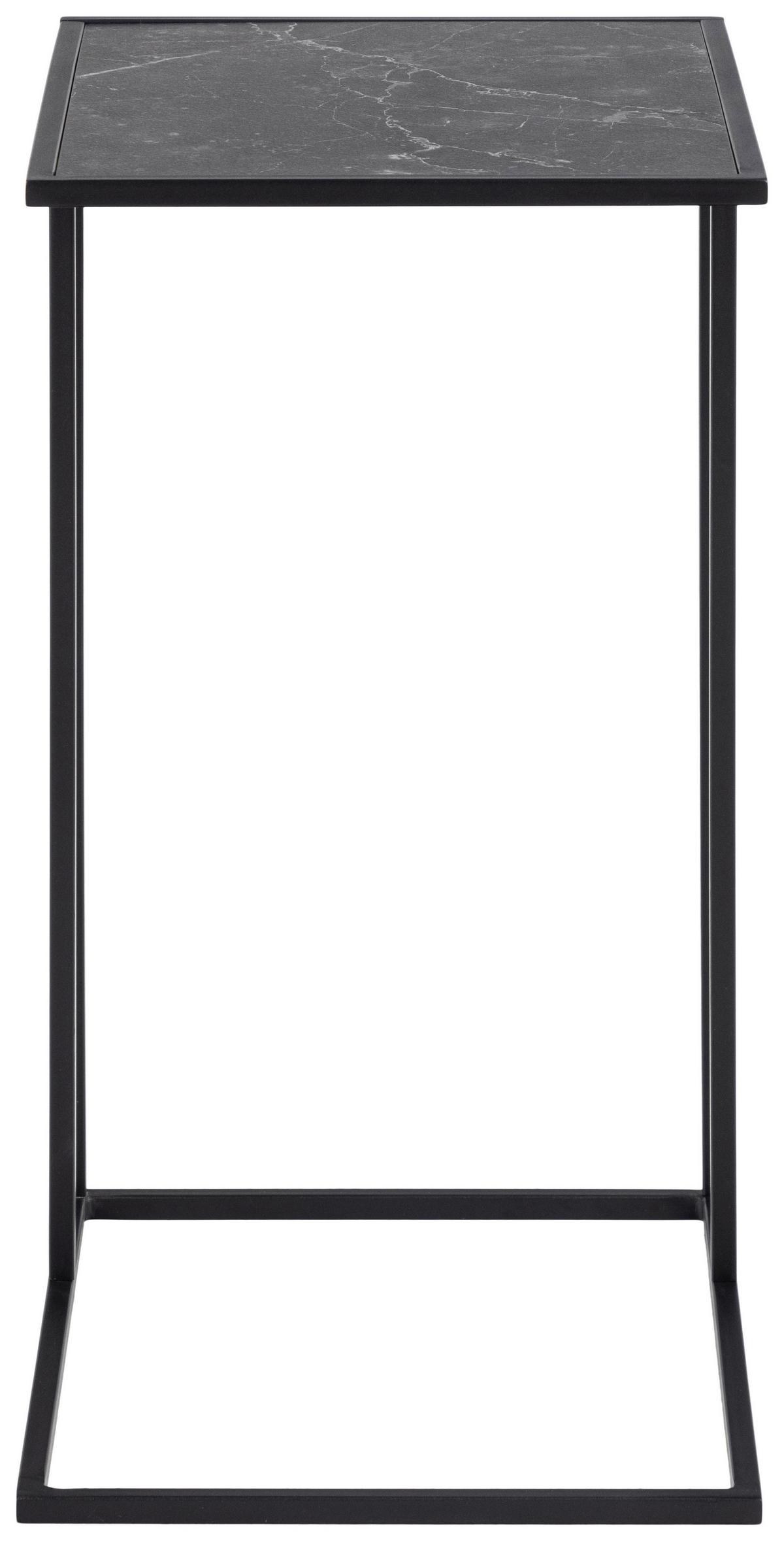 Masă auxiliară INFINITY - negru, Design, metal/material pe bază de lemn (43/35/63cm) - Modern Living