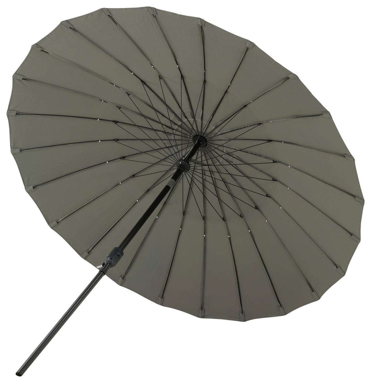 Sonnenschirm Palmetto ca. 270x270 Grau - Grau, KONVENTIONELL (270/270cm) - Gardenson