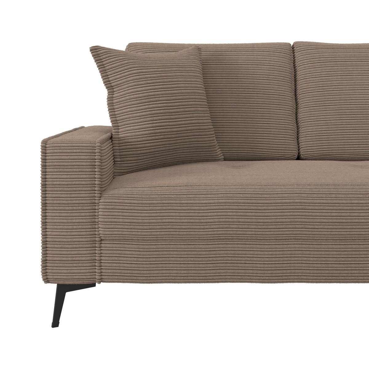 Kutna Garnitura Zero - smeđa/crna, Trend, tekstil (286/173cm)