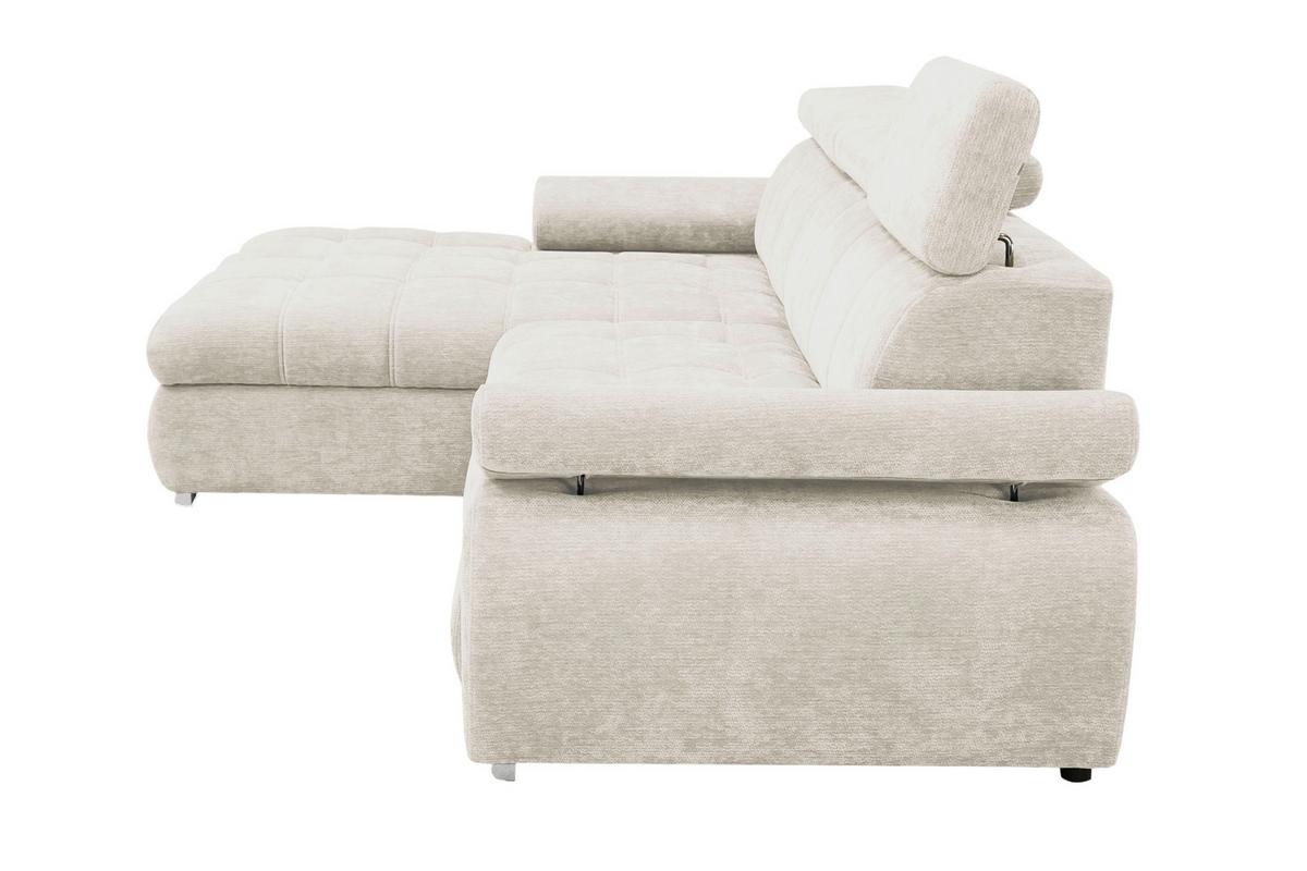 Kutna Garnitura Vegas - srebrne boje/bež, Design, drvo/tekstil (173/294cm) - Modern Living