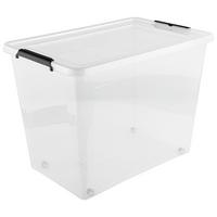 Škatla S Pokrovom Action - Ca. 80l -Top- - črna/prosojno, Konvencionalno, umetna masa (58/39/43cm) - Based