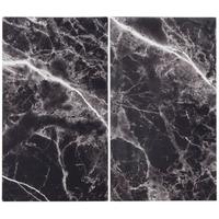 Placă protecție plită MARBLE - negru, Modern, sticlă (30/52cm) - Premium Living