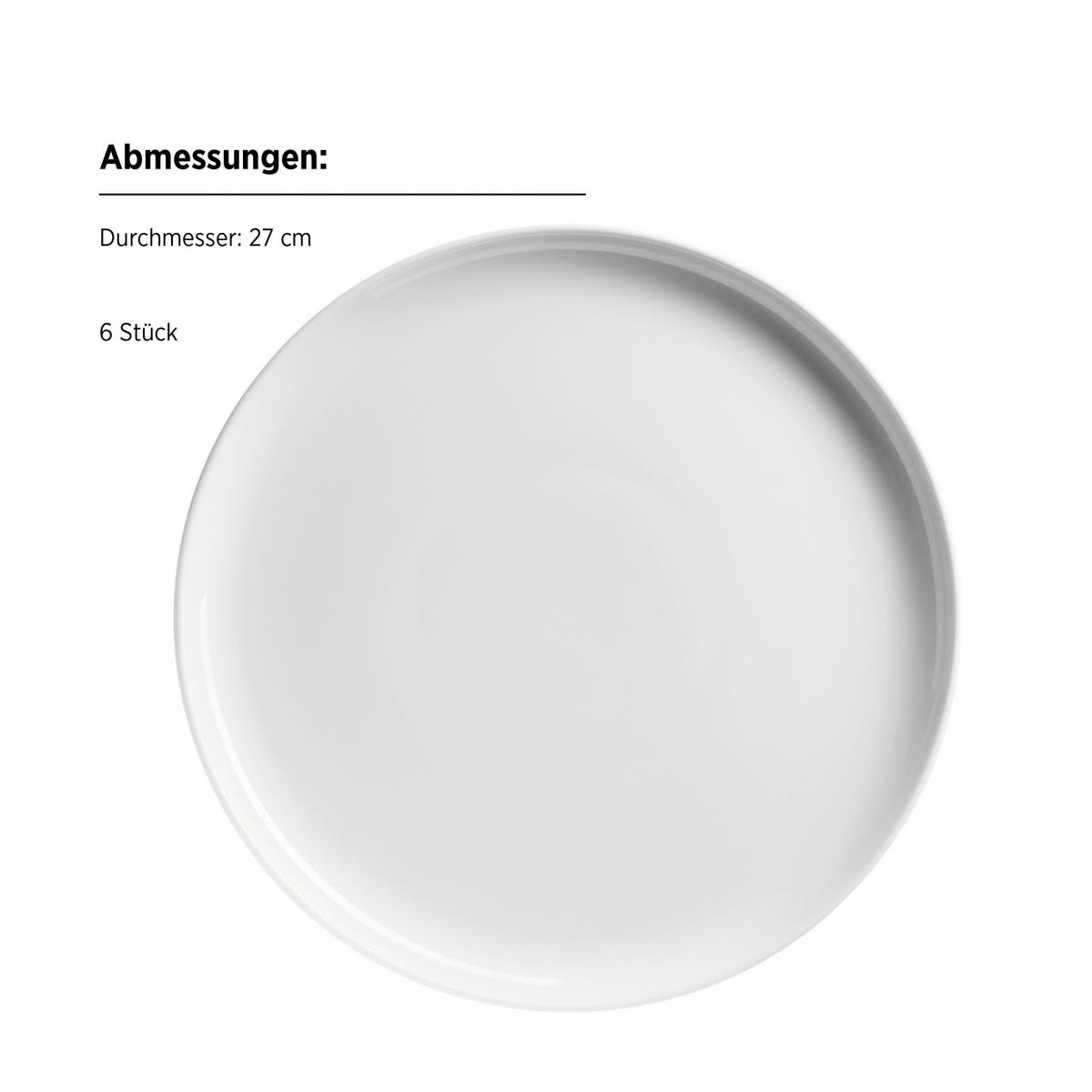 SET D'ASSIETTES NAVINA - blanc, Trend, céramique - Mäser