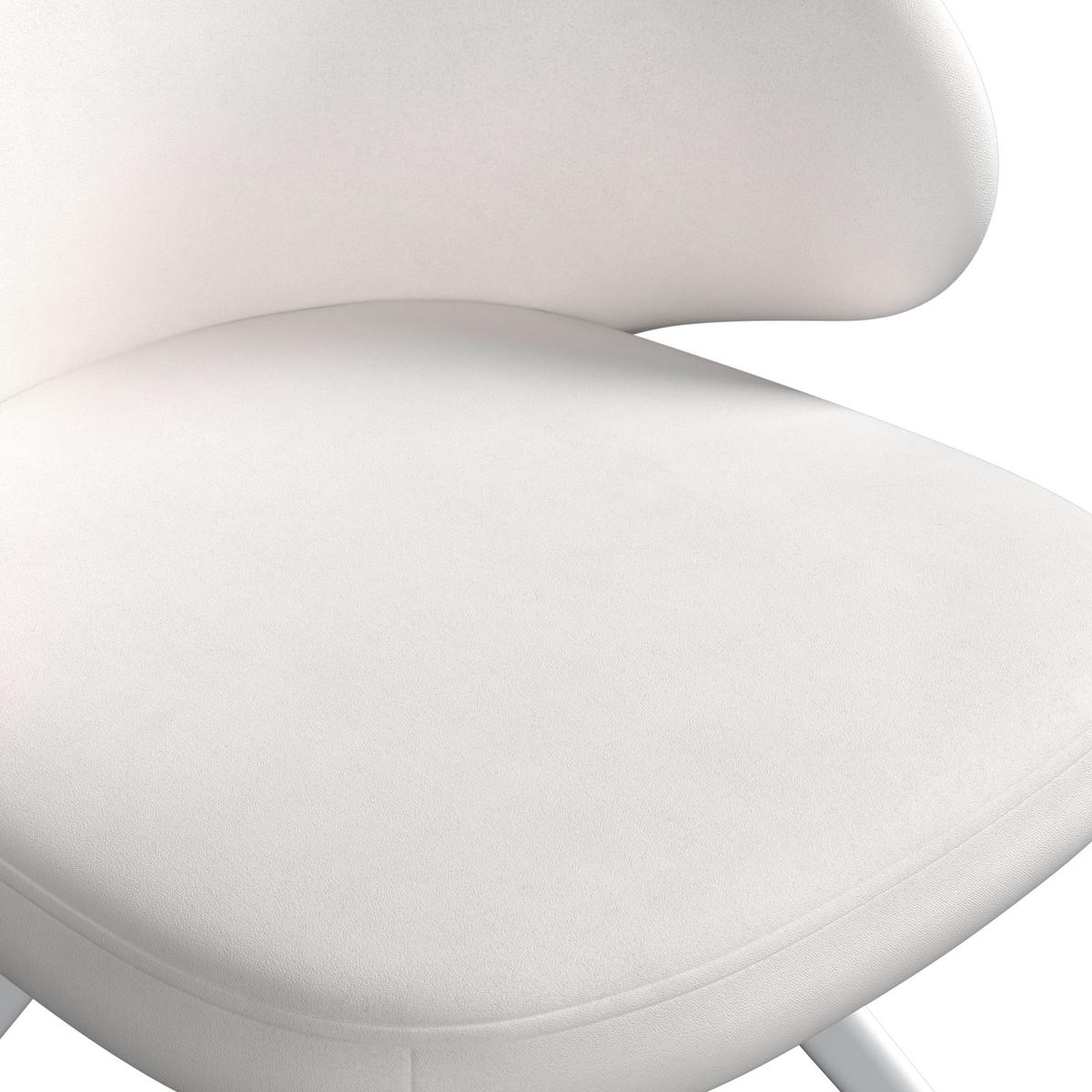 Armlehnstuhl Adele Creme Samt Gepolstert - Creme/Weiß, MODERN, Textil/Metall (62/52/84cm) - Bessagi Home