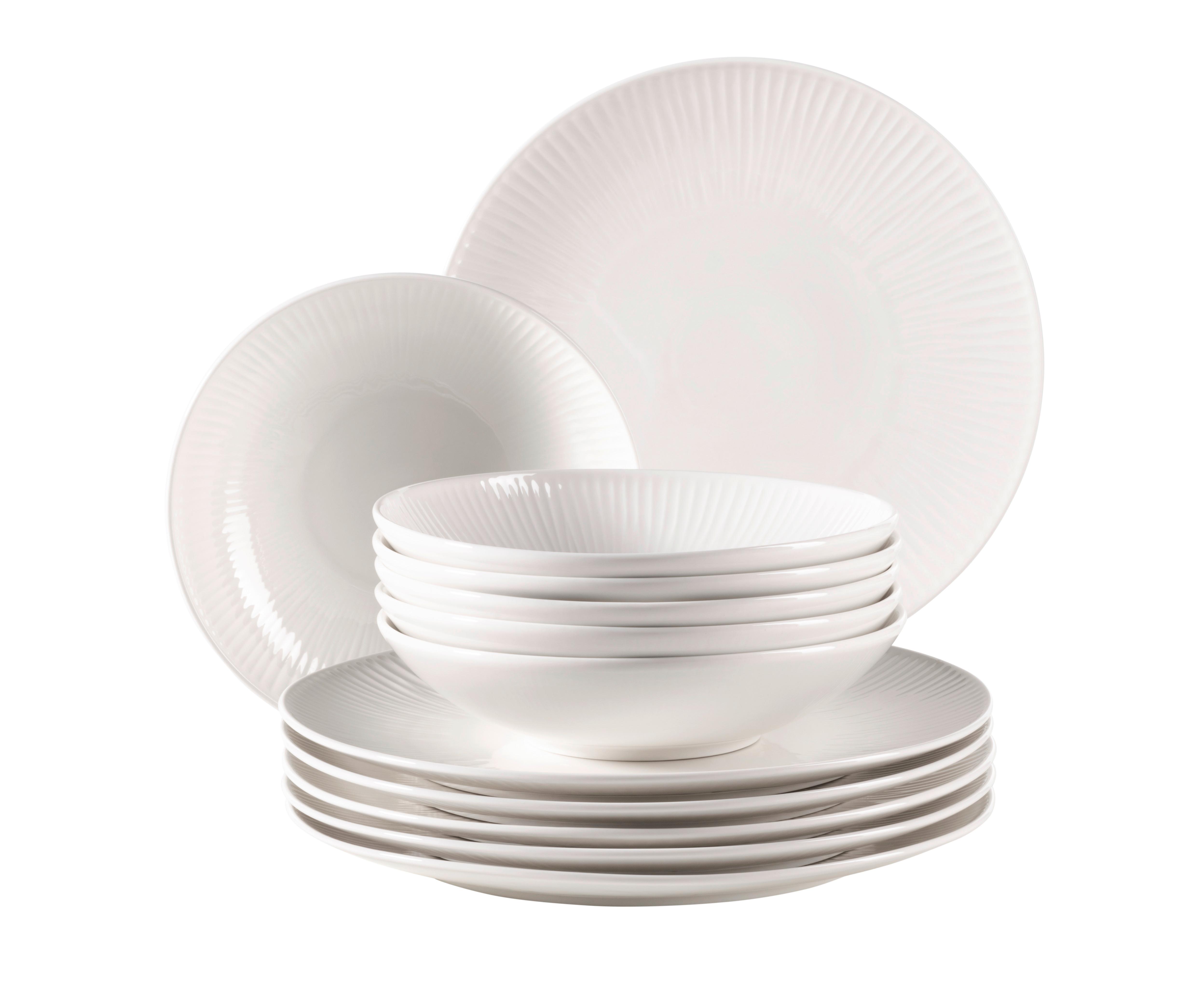 Tafelservice Dalia - Weiss, Basics, Keramik - Mäser