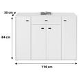 Comodă Boni - alb, Modern, compozit lemnos (116/84/30cm) Comodă Boni - alb, Modern, compozit lemnos (116/84/30cm)