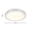 LED-TAKLAMPA FARBI - vit/kromfärg, Modern, metall/plast (38/6cm) - Mömax