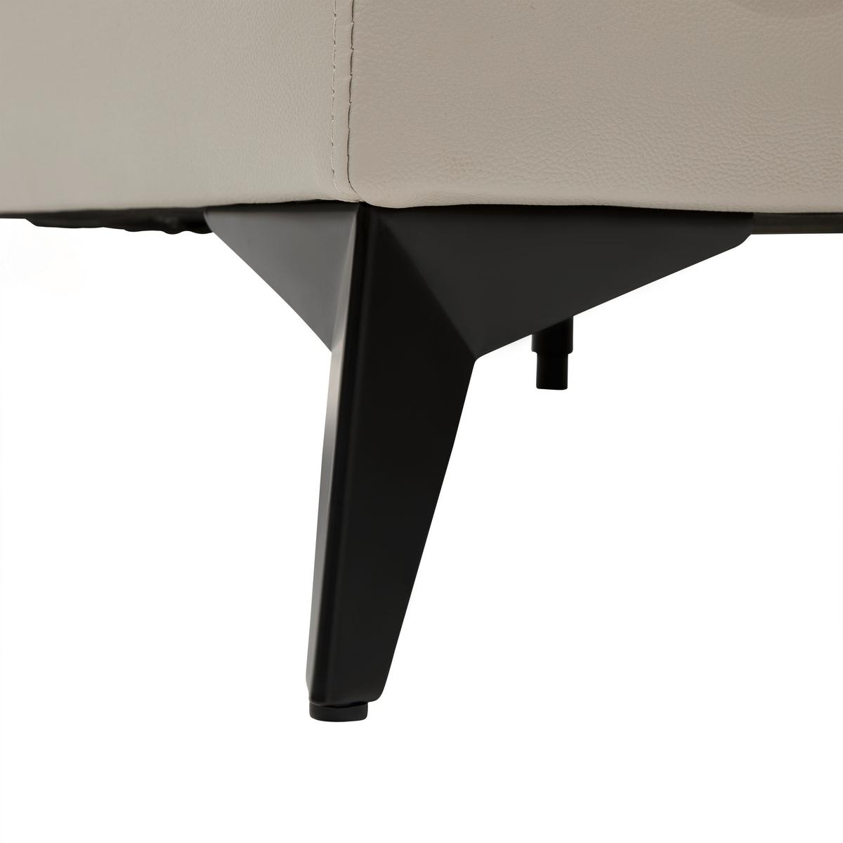 Sarokkanapé Bari - bézs, Konventionell, bőr/textil (102-163/75-95/214cm) - Mömax