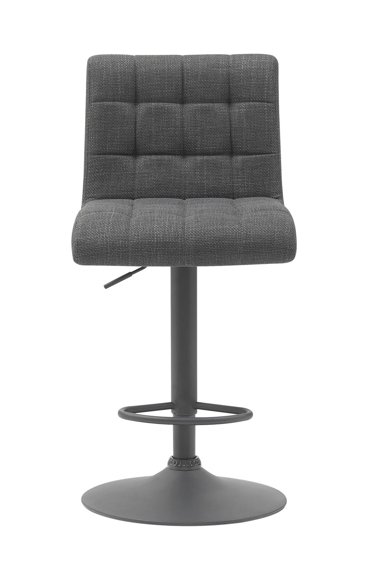 BARHOCKER-SET ERIKA H 2ER-SET - Anthrazit, MODERN, Textil/Metall (47/93-114/57cm) - MID.YOU