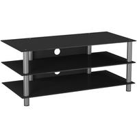 Mizica Za Hi-fi Naprave Zumbo, Črno Srebrna, 110cm - srebrne barve/črna, Konvencionalno, kovina/steklo (110/45/42cm) - MID.YOU