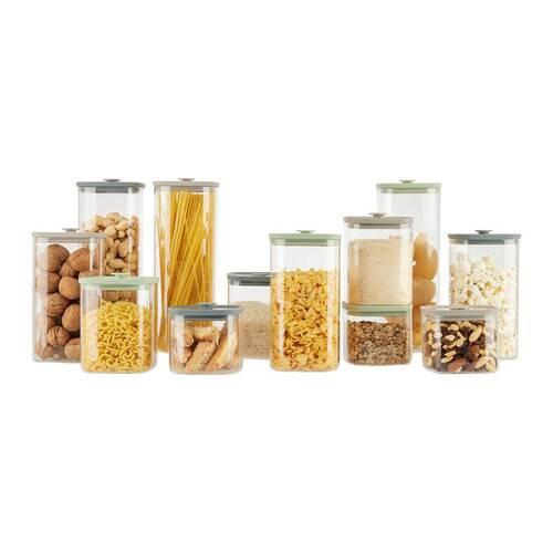 GLASBURK SELINA - CA. 1L - klar/grön, Modern, glas/plast (10,3/12,8/10,3cm) - Modern Living