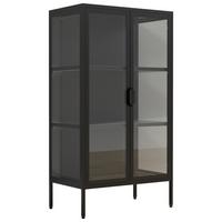 VITRINE FLOKA M - Weiss/Transparent, Design, Glas/Metall (60/110/35cm) - MID.YOU