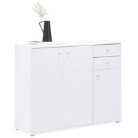 Komoda Tempra 2, Bela - bela/barve aluminija, Konvencionalno, umetna masa/leseni material (108,8/85,5/34,8cm) - Mömax