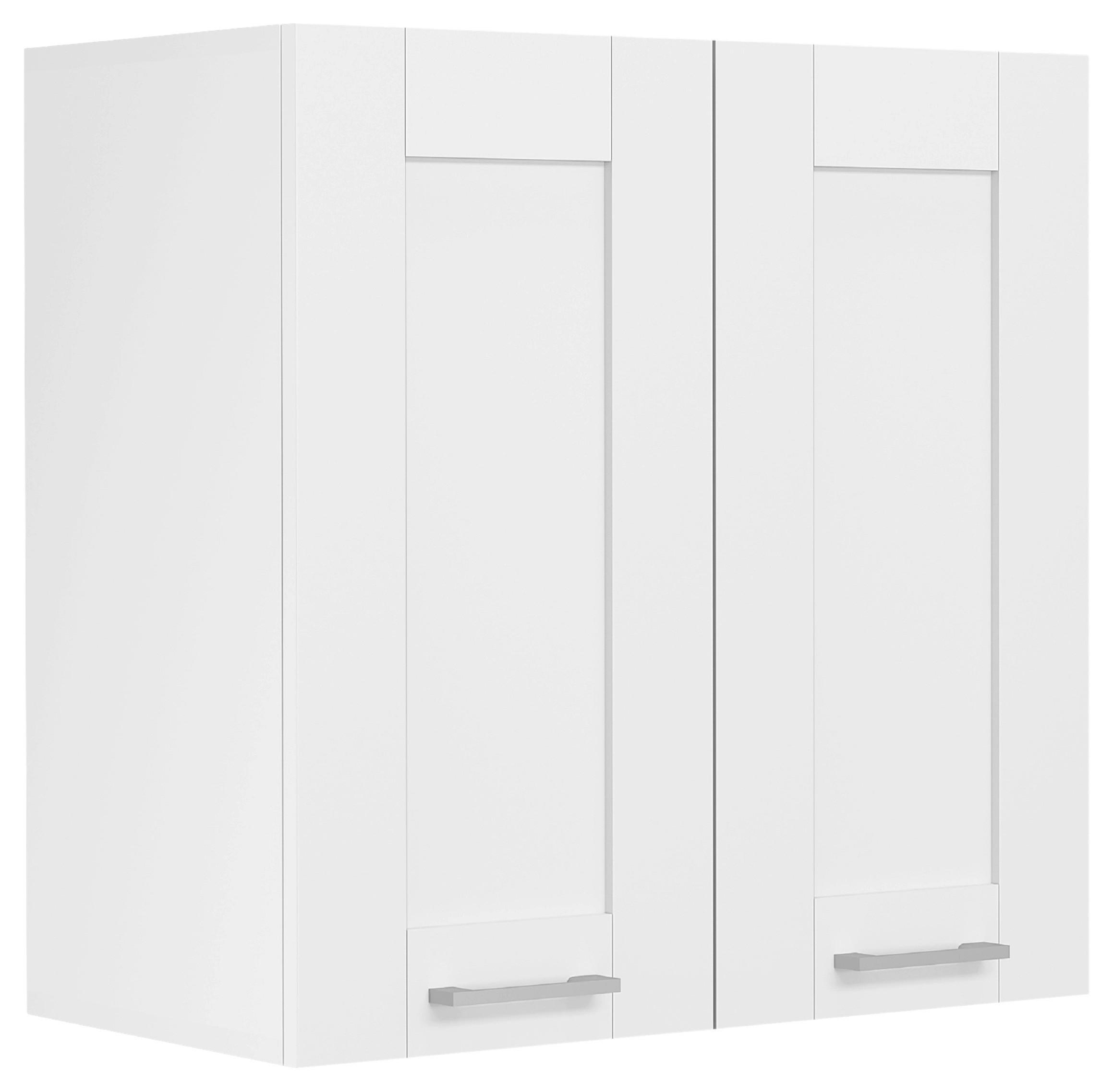 Kuhinjska Zgornja Omarica Colura, Bela, Š 60cm - srebrne barve/bela, Trend, umetna masa/leseni material (60/60/31cm) - MID.YOU