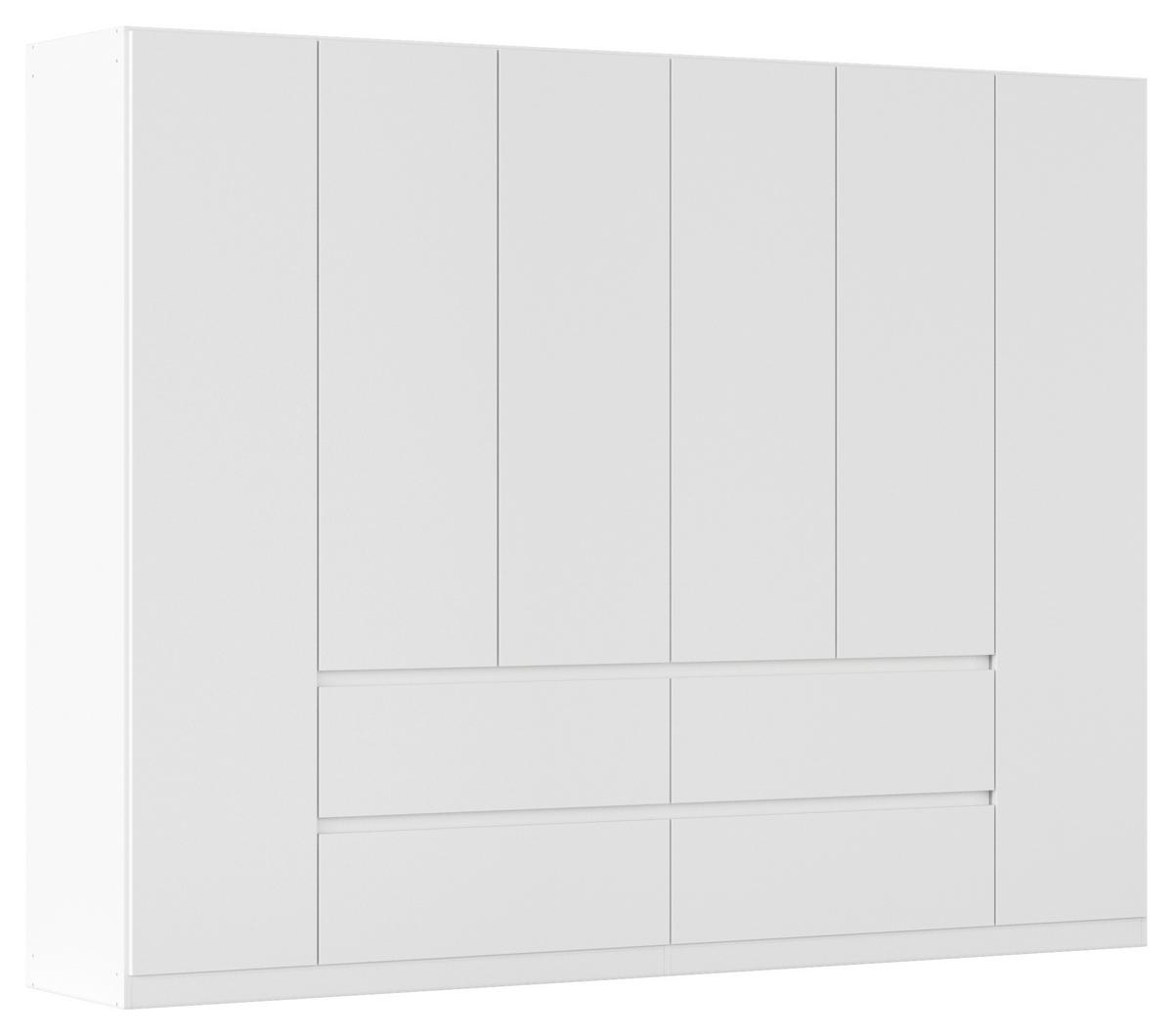 DULAP  USI ROTATIVE MAINZ - alb, Basics, material pe bază de lemn (271/210cm) - Modern Living