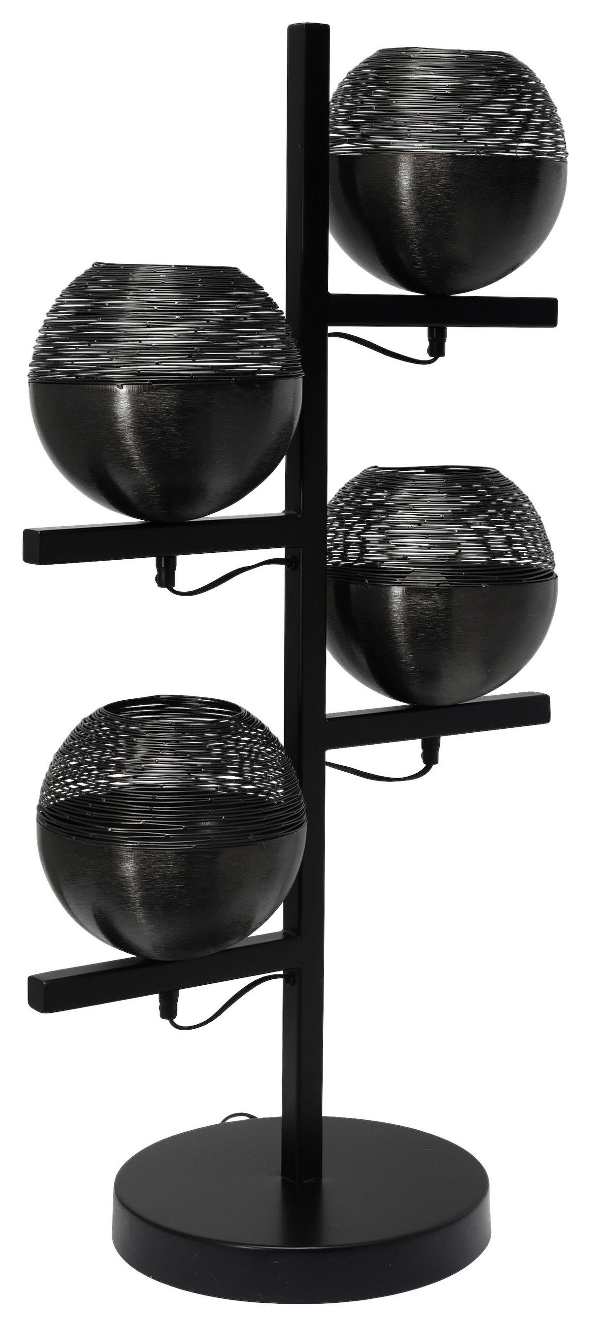 Stehleuchte Eclipse 125 Schwarz - Schwarz, Basics, Metall (31/39/92cm) - Kayoom