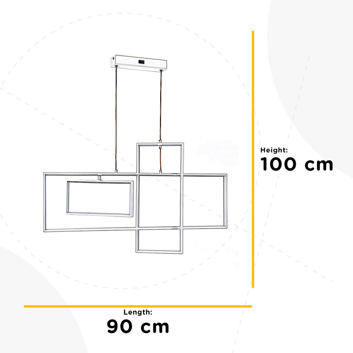 LED-Hängeleuchte Squid Weiß max. 60 Watt - Weiß, Design, Metall (90/2/100cm)