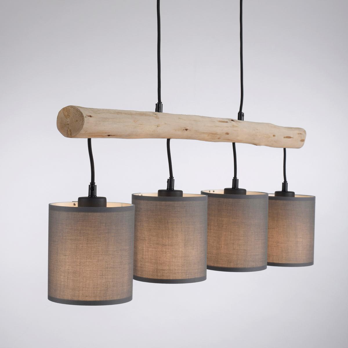 LAMPA ZWIESZANA 15783-29 TRIBU - czarny/taupe, Natur, tworzywo sztuczne/metal (82,5/13,5/60-120cm) - Just Light