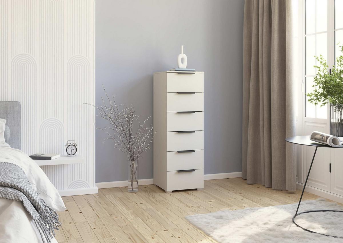 Komoda Paola, Barva Šampanjca - barve šampanjca/barve aluminija, Trend, kovina/leseni material (40/119/42cm) - Novel