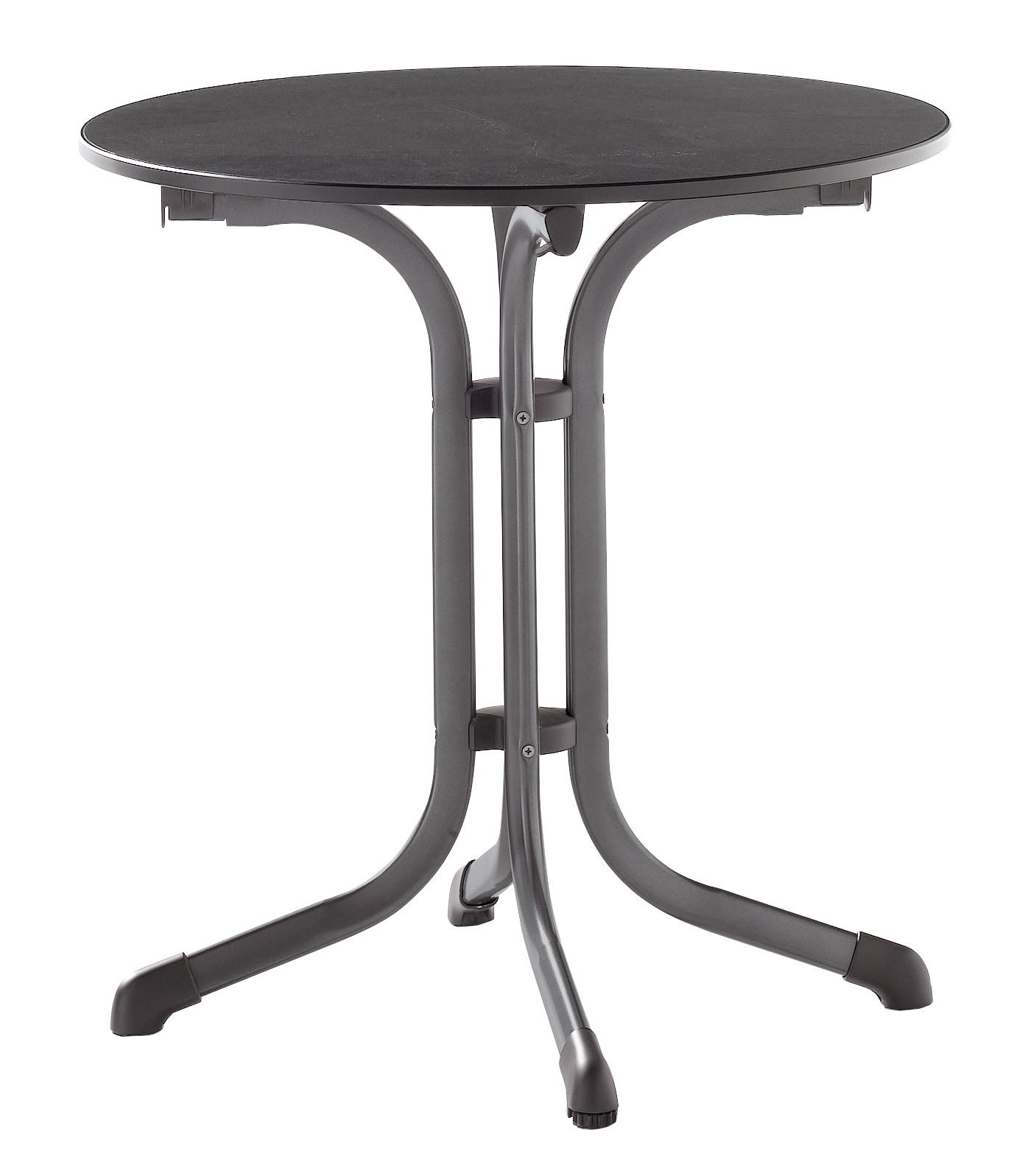 Gartenklapptisch Anthrazit/Gau - Anthrazit/Grau, MODERN, Holzwerkstoff/Metall (68/72cm) - Sieger