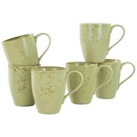 Set Skodelic Earth, 6-Delni - žajbljevo zelena, Trend, keramika (300ml) - Creatable