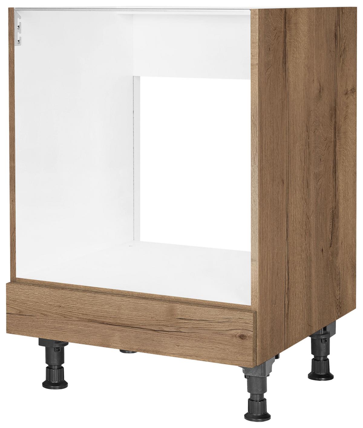 Herdumbauschrank Structura Eiche dunkel - Eiche dunkel, MODERN, Holzwerkstoff (60/87/56cm) - Nobilia