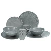 Kombiservice Sofia Stone in Grau, 8-teilig - Grau, Trend, Keramik (39,5/43/37cm) - Creatable