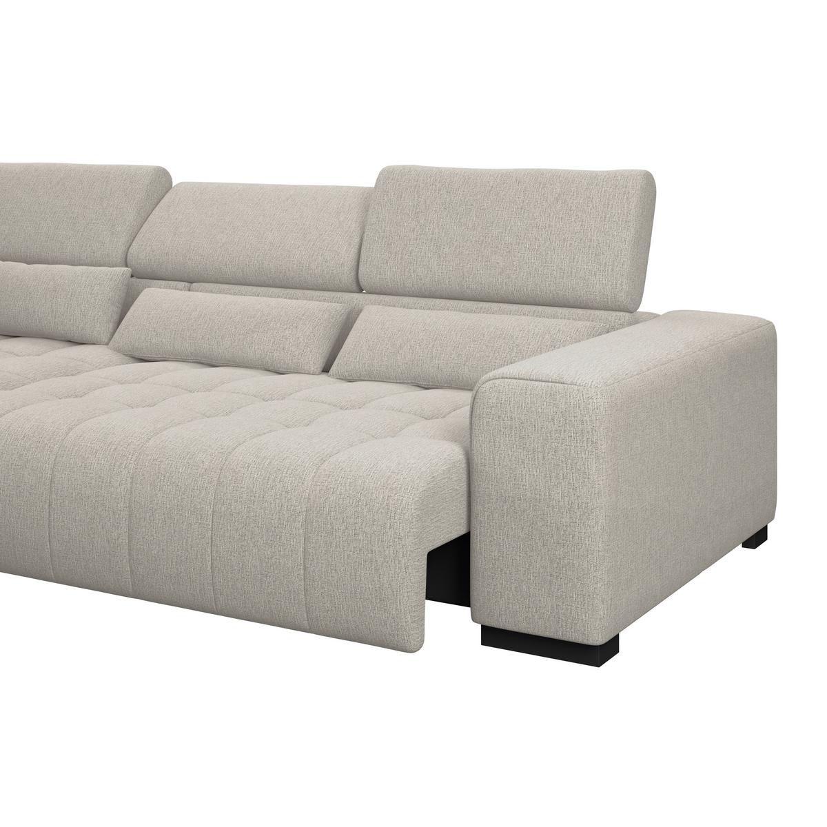 Kutna Garnitura Matera - bež/crna, Trend, tekstil/drvo (226/311cm)