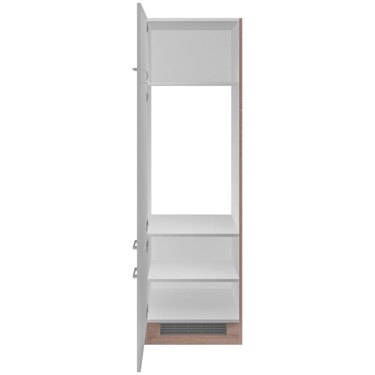 Kotna Kuhinja Z Aparati Samoa, Bela, Barva Hrasta - bela/barve aluminija, Moderno, umetna masa/leseni material (280/170cm) - FlexWell