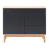 SIDEBOARD FOSCO - Eichefarben/Grau, MODERN, Holz (100/80/40cm) - Bessagi Home