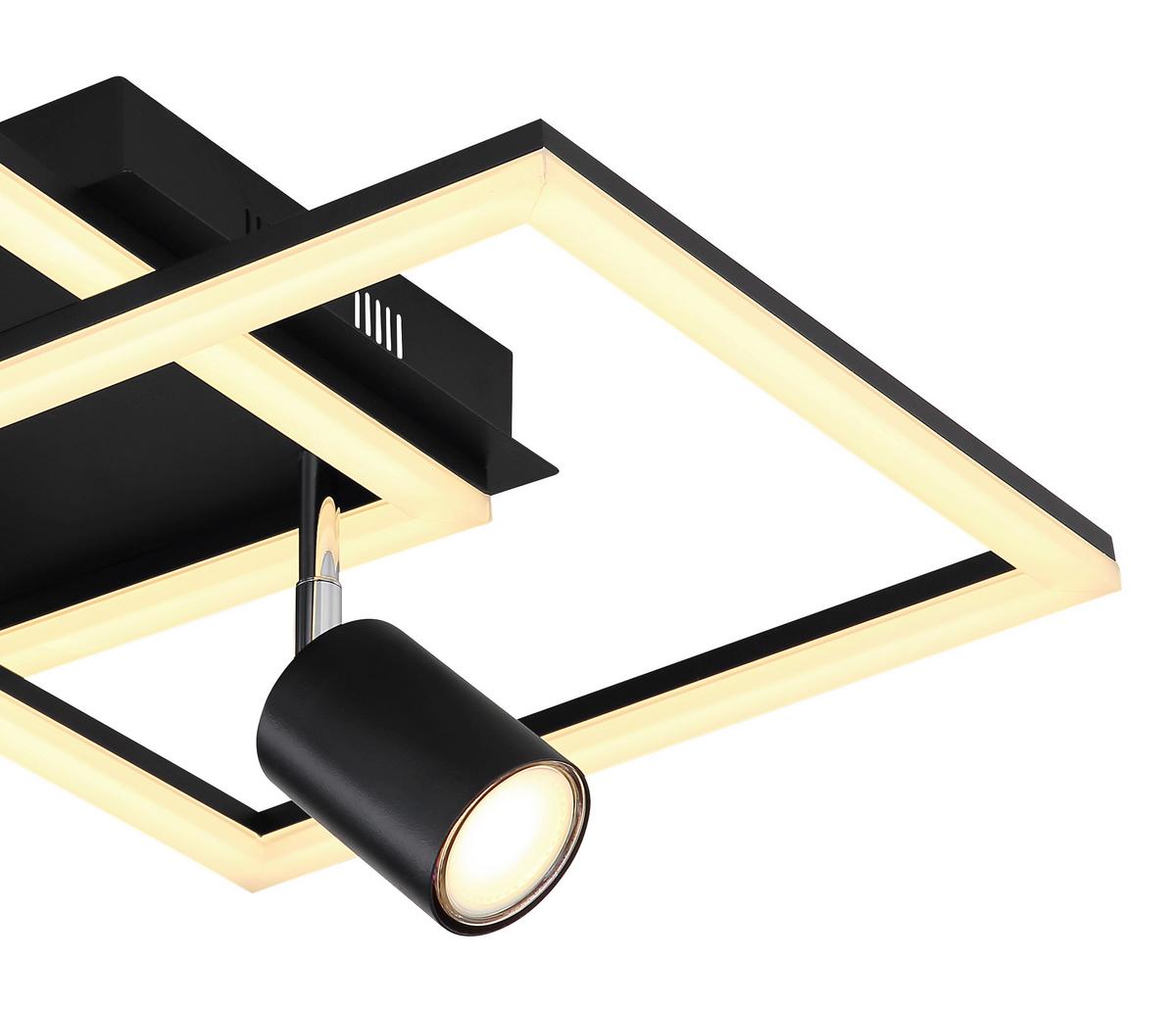 Led Mennyezeti Lámpa 67308-36 - fekete/opál, Design, műanyag/fém (42/42/19cm) - Globo