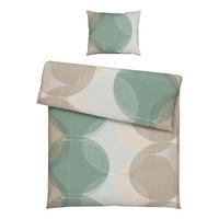 BETTWÄSCHESET CHIARA - Beige/Grün, Natur, Textil (160/210cm) - Modern Living