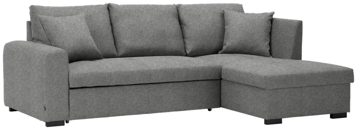 NAROŻNIK BILL - jasnoszary/czarny, Design, tworzywo sztuczne/tkanina (238/158cm) - Xora